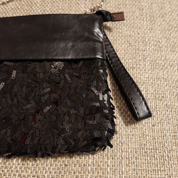 sequin chain pleather handbag - Picture 5 of 7